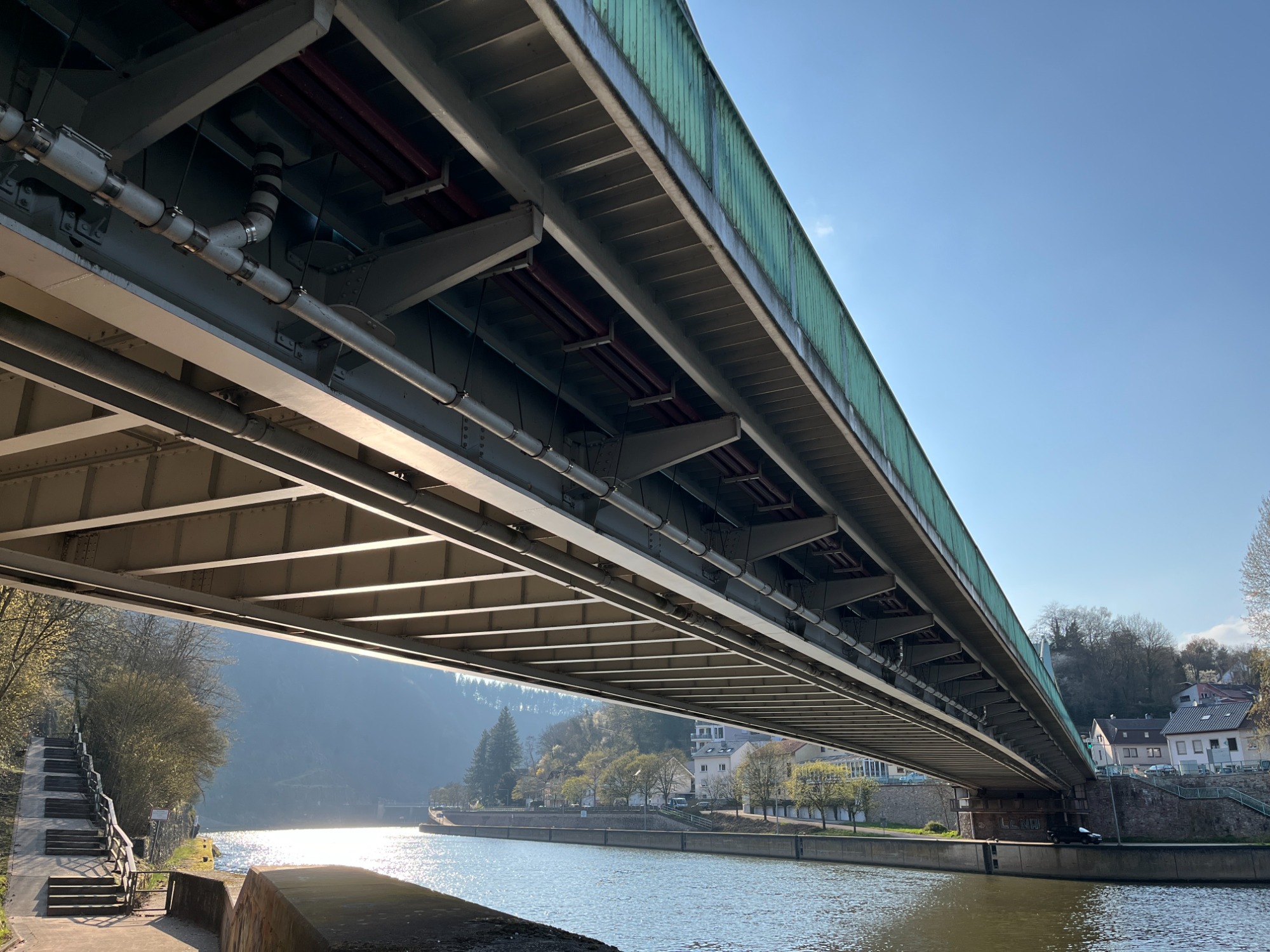 Tragwerk der Hängebrücke Mettlach