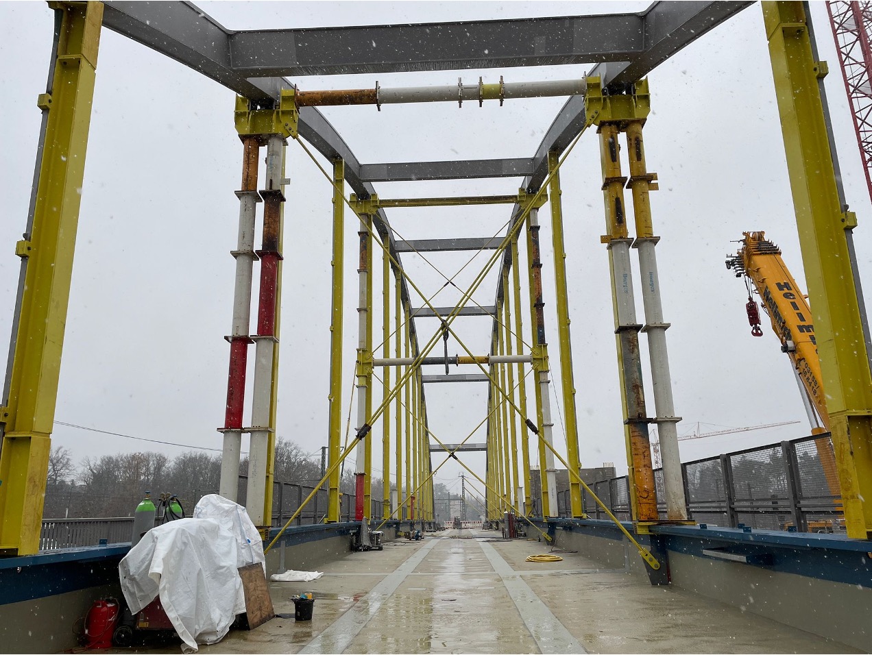 Stahlbau der RTW Süd 1 Brücke