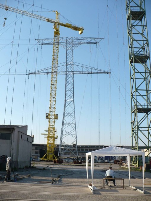Gittermast der Energieinfrastruktur